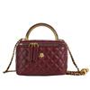 Pu Small Box Handbag With Quilted Design And Chain Handle For Urban Fashion