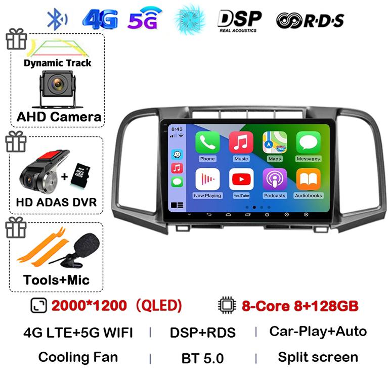 Android 14 Auto Carplay 4G+WIFI Car Radio For Toyota Venza 2008-2016 Multimedia Video Player Stereo Navi GPS Head Unit Audio DSP