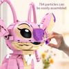 Nuovi Blocchi da Costruzione Angelo Stitch CP 2025 - Giocattoli Cartoon con Pezzi Grandi e Orecchie Mobili - Regalo di Assemblaggio per Bambini e Bambine per il Compleanno