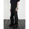 Black of Exit Dark Ro 3D Cutting Ruched Straight-leg Casual Pants Men and Women Niche Design Pants