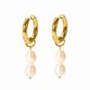 French Pearl Earrings: High-End European & American Design, Stainless Steel, Versatile Luxury Style