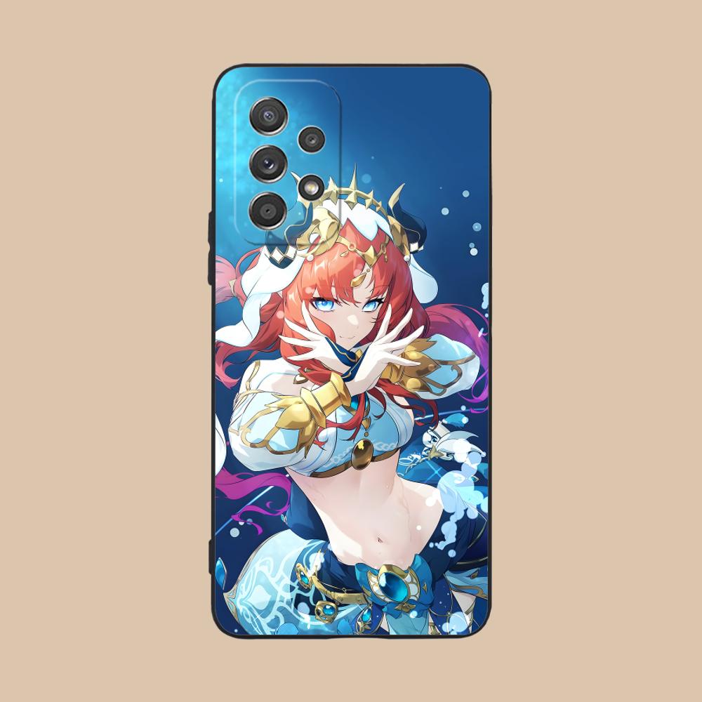 Game GI Nilou Matte TPU Mobile Phone Case for Samsung Galaxy M55 54 42 35 34 33 32 23 22 15 14 13 12 F55 5G Colorful Cover