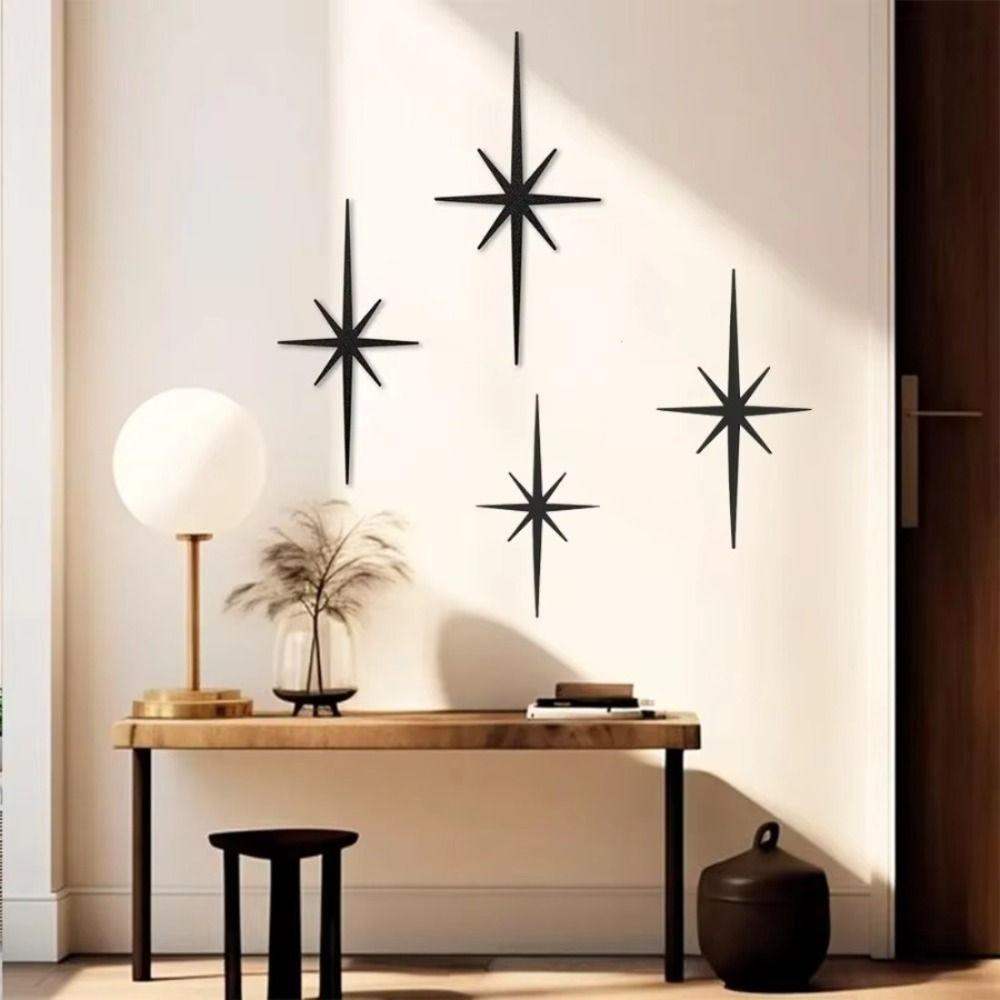 Металлическое настенное искусство Звездный декор Ручная работа Железное ремесло Домашнее украшение