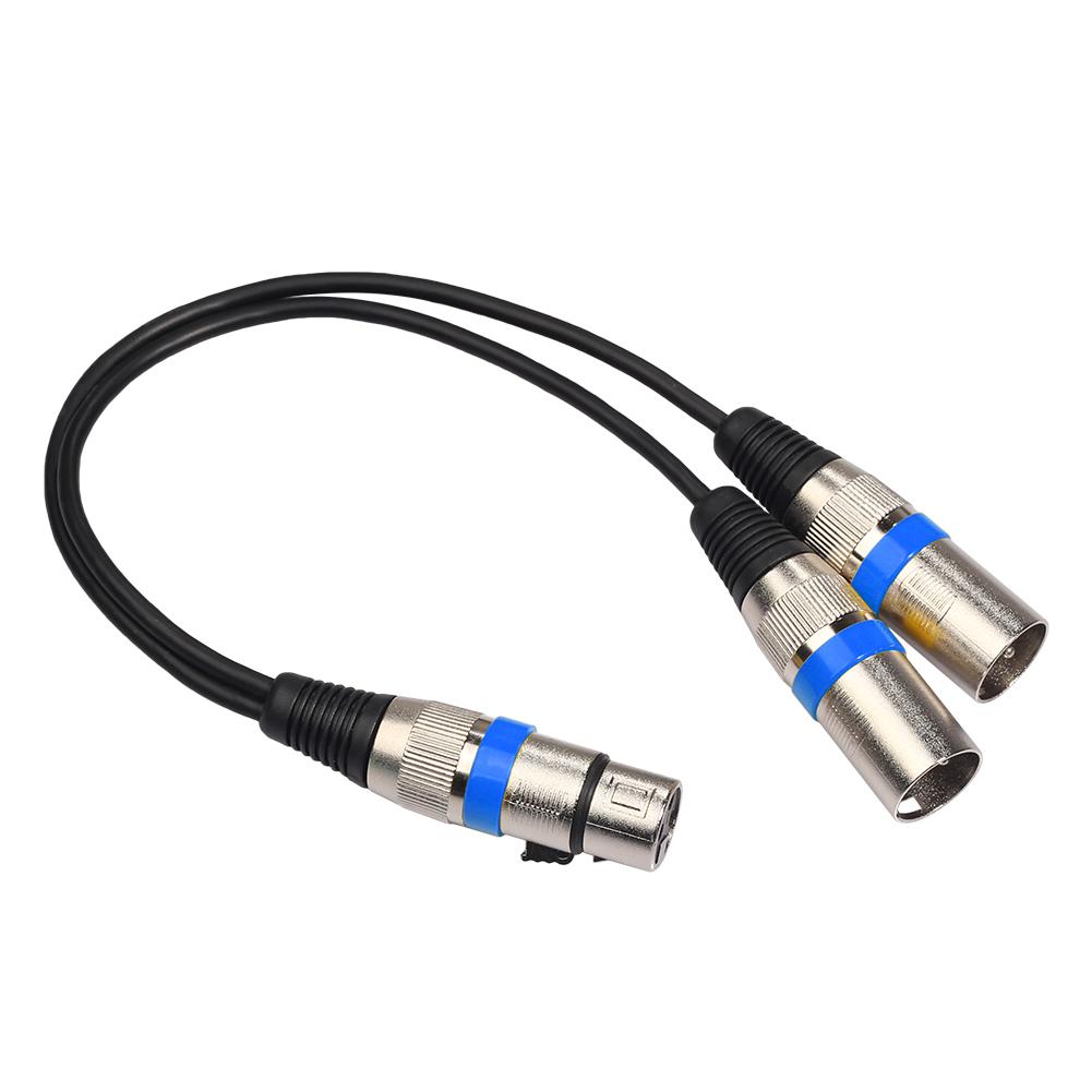 

XLR Splitter Cable 1 Female To 2 Male XLR Y Splitter Cable 3 Pin XLR Female To Dual XLR Male Patch Y Cable синій