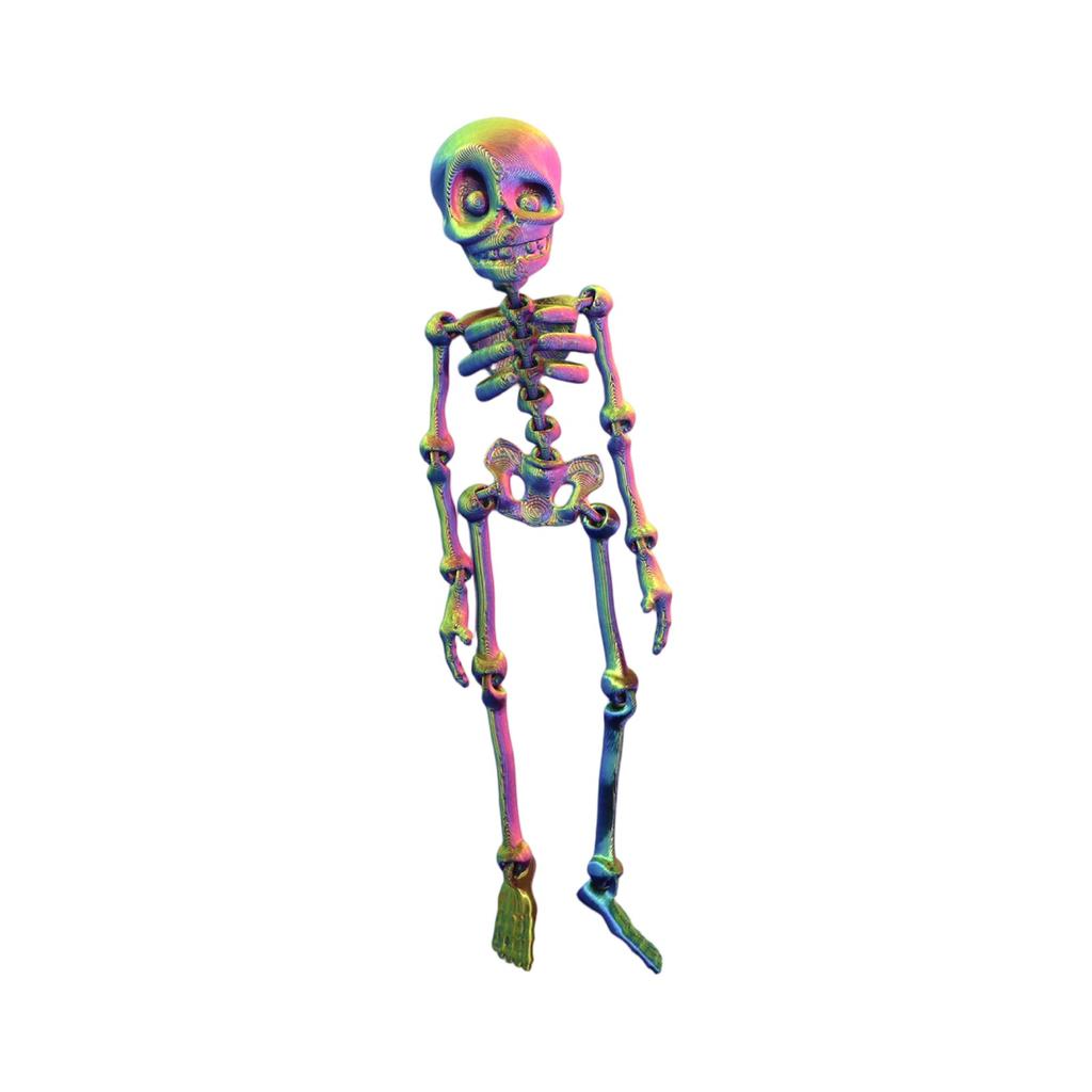 Esqueleto Humano Impresso em 3D Articulação Móvel Brinquedo de Halloween Infantil Ímã de Geladeira Criativo