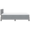 Boxspring Bed with LED Light Strips Light Gray 120 x 190 cm Fabric