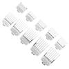 10pcs Haircut Positioning Comb Limit Comb Replacement Guide Comb Set for Hair ClipperSilver