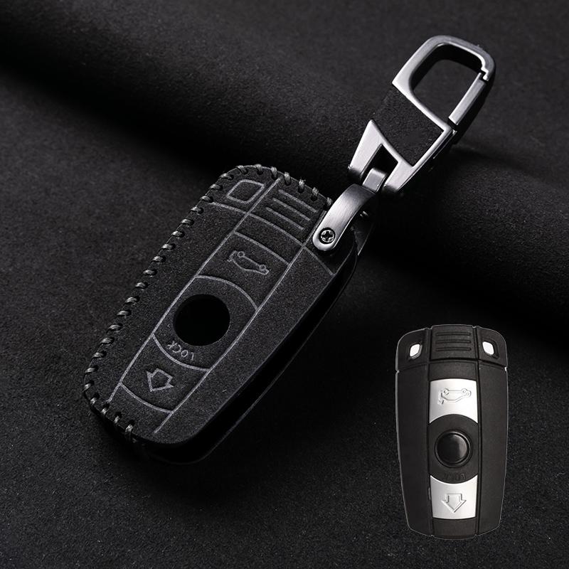 Leather Car Key Case Cover Fob For BMW E60 E61 E70 E81 E87 E90 E91 E92 X1 X5 X3 1 3 5 6 Series Z4 Protector Shell Accessories