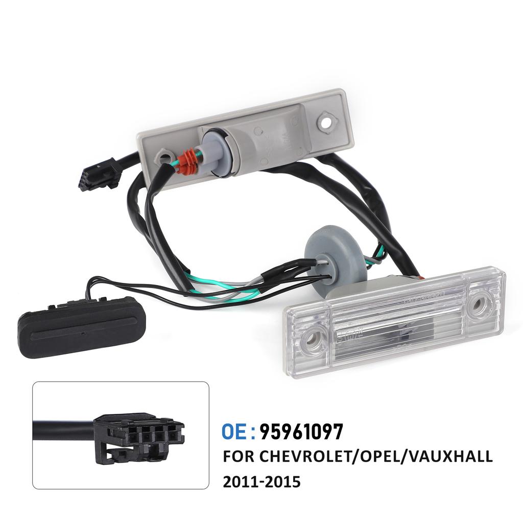 95961097 Car Trunk Release Switch for Chevrolet Chevy Cruze Orlando Rear CaLicense Plate Light Lamp Lock Tailgate Lid Button