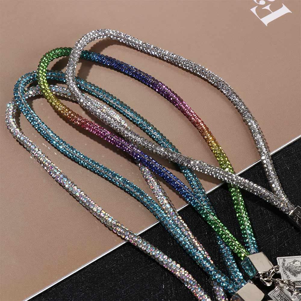 Full  Rhinestone Phone Lanyard  Pendant Long Phone Straps  Phone Accessories