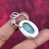 Larimar & Blautopas Anhänger, 925 Sterlingsilber Anhänger Schmuck. Geschenk für Frauen, handgefertigter Anhänger, Edelsteinschmuck
