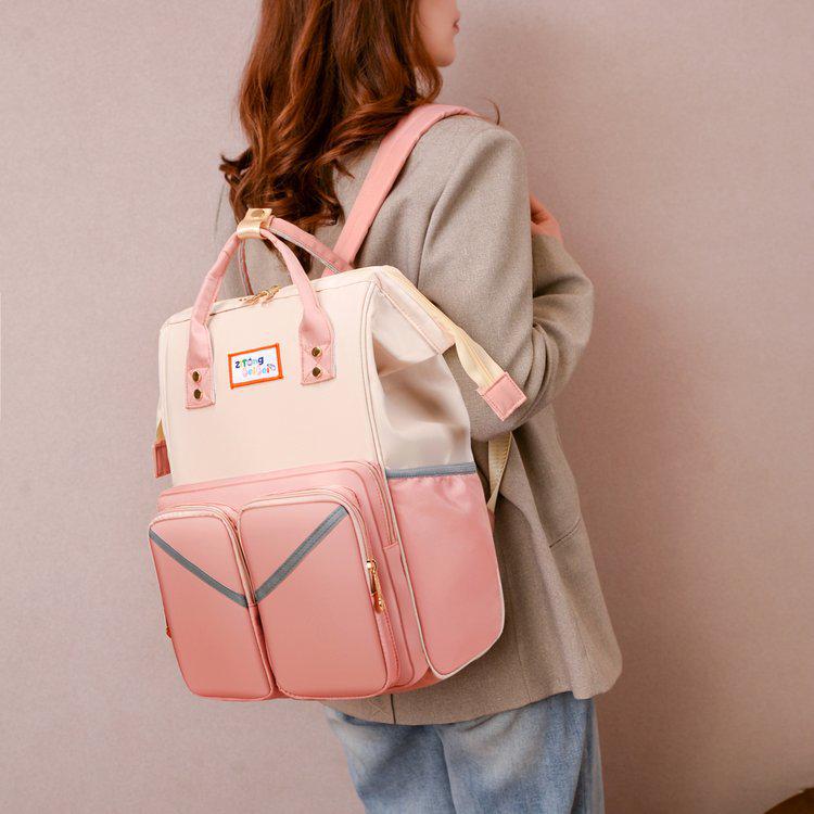 2026 Spacious Lightweight Mom & Baby Diaper Bag with Milk Storage and Double Shoulder Straps