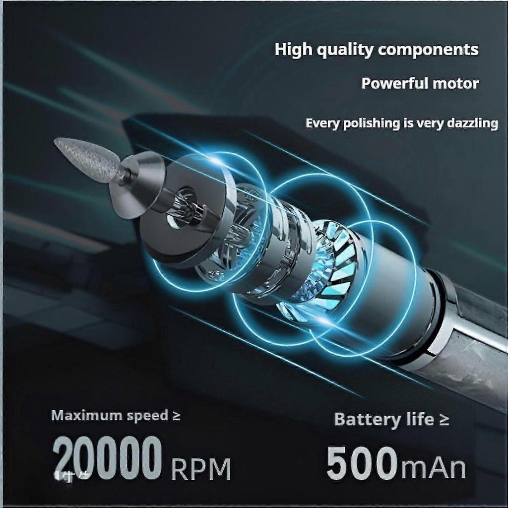 Electric Nail Grinder for Thick Toenails with 4 Speed Modes and 7 Attachments, Grey