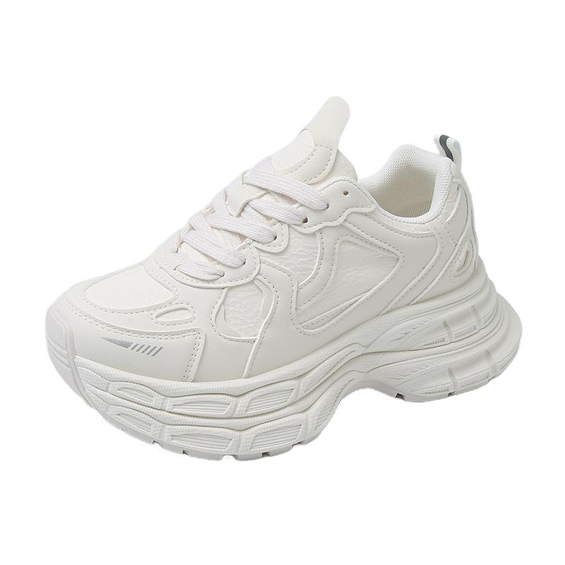 

Platform-soled fashion dad shoes women s 2025 new small height increase, small feet, comfortable and lightweight casual sports shoes 35 белый