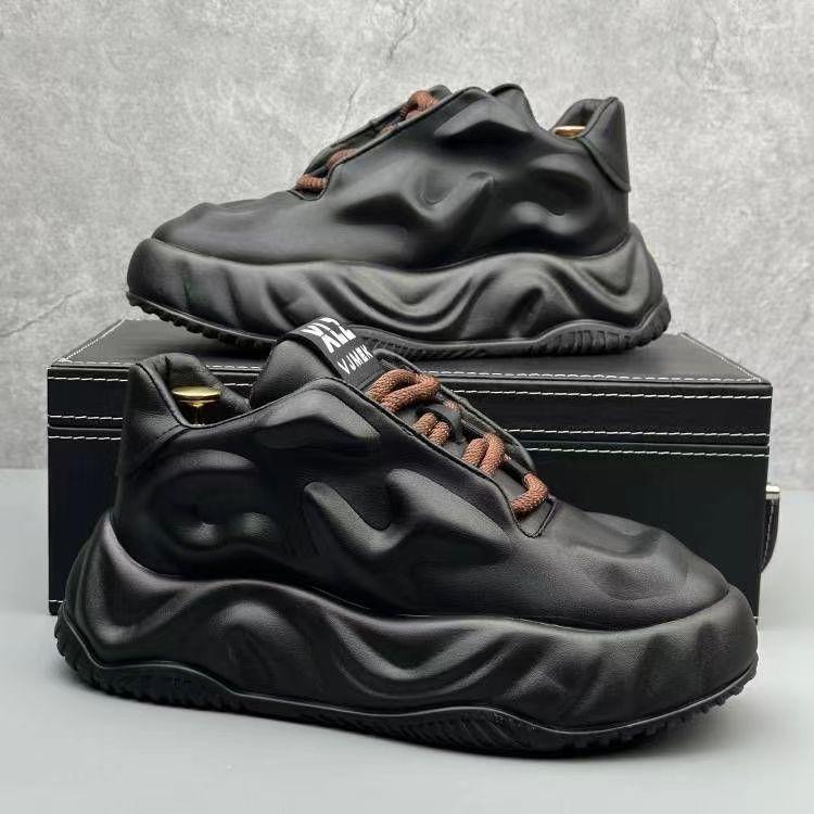 

Кроссовки мужские дизайнерские кроссовки с мягкой подошвой модные повседневные кроссовки из микрофибры и кожи с дышащей подошвой на увеличенной платформе 44