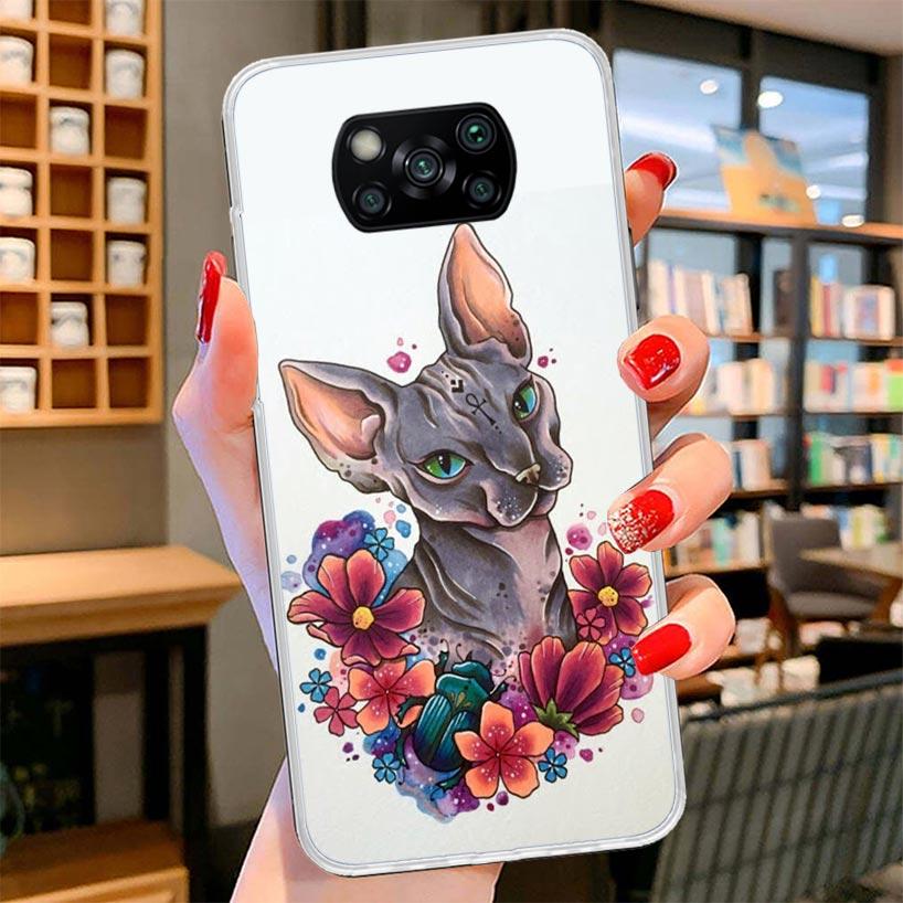 Lavaza Sphynx Sphinx Cat Cover Phone Case For Xiaomi Poco F7 Ultra X7 X6 X5 Pro M7 Redmi 15C 15 13C 13 12C 12 10C 10 9A 9C 9T 9