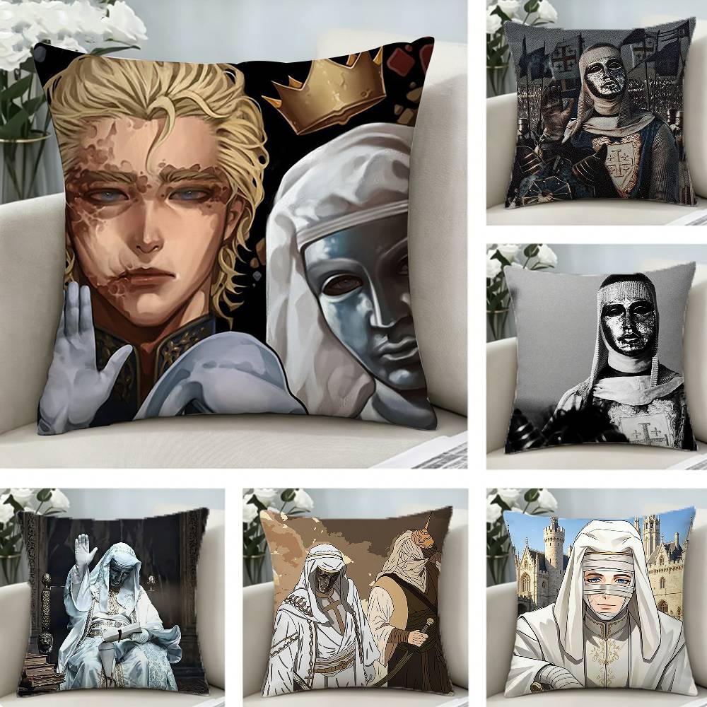 Baldwin IV The Leper King Medieval Crusader Monarch Pillow Case Pattern Printed Pillowcase For Living Room Sofa Cushion Cover