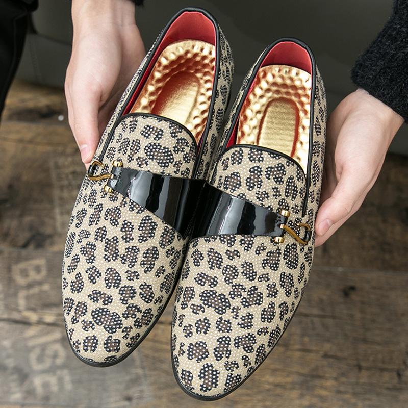 New Slip On Monk Strap Loafers For Men's Pointed Belt Buckle Rhinestone Leather Casual Shoes Wedding Dress Homecoming Footwear