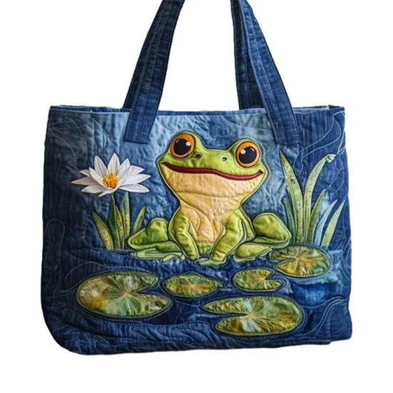 Retro Canvas Handbag Floral Women Purse Cute Animal Designs Tote Bag 14-Inch Laptop Compatible Commuter Tote for Shopping Weekend Outings