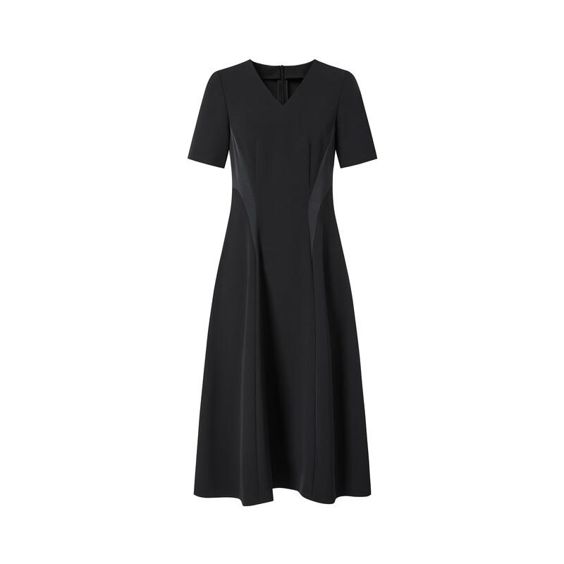 Jiu Zi Anna Karen Elegant V-Neck Midi Dress