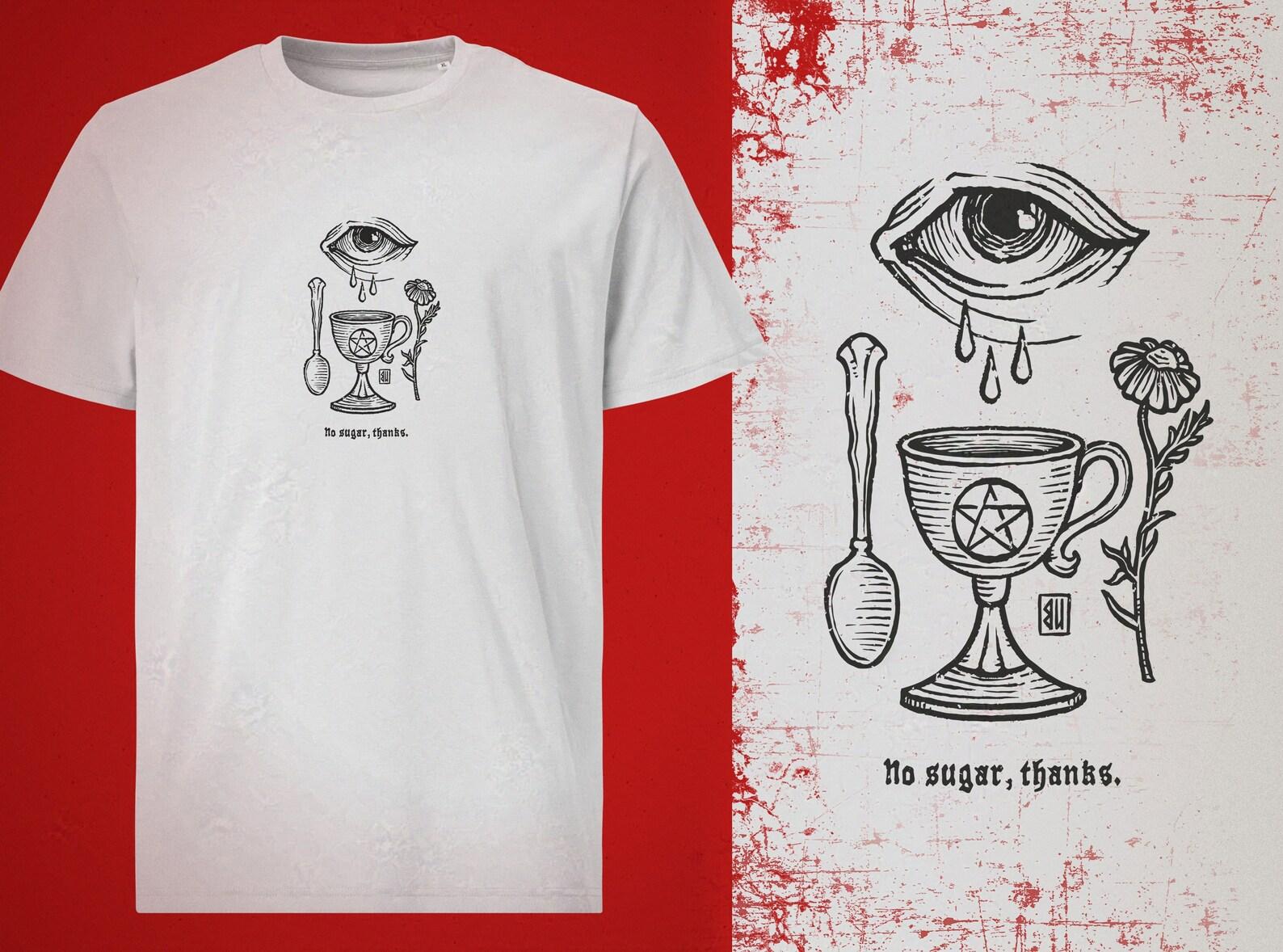 Tears Cup T-Shirt (black print) S