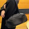 Womens Genuine Leather Boston Tote Bag With Shoulder Strap Large Capacity Everyday Crossbody In Black White Red