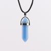 Crystal Hexagonal Column Pendant Popular Hexagonal Prism Bullet Luminous Stone Necklace N759