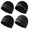 Men's Plush Knitted Hat Warm Hat Plain Weave Dome Hat Without Brim Pullover Hat Ski Hat