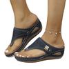 Mode Damen Sandalen Neu Leder Rutschfest Weiche Plateau Schuhe für Damen Flip Flops Sommer Keil Orthopädische Sandalen Sandalias De Mujer