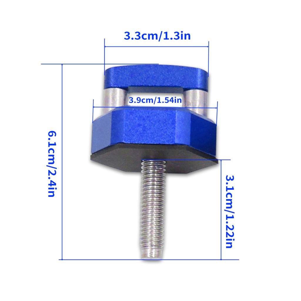 Quick Removal Thumb Screws, 6 PCS Car Hardtop Bolts Aluminum Alloy Fasteners with D Ring, Blue