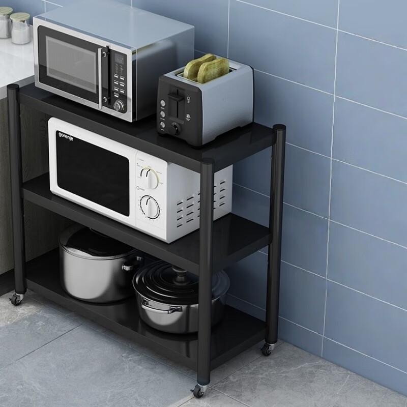 Mobile 5-Tier Carbon Steel Kitchen Storage Rack