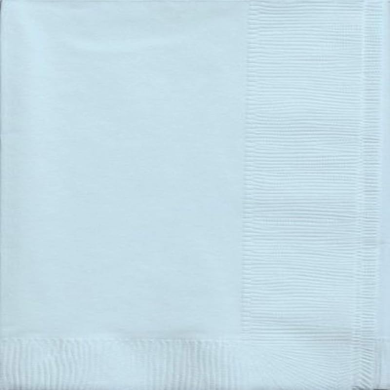 Creative Converting Touch of Color 2-Ply 50 Count Paper Dinner Napkins, Pastel Blue 7.5  x 4.25  синий