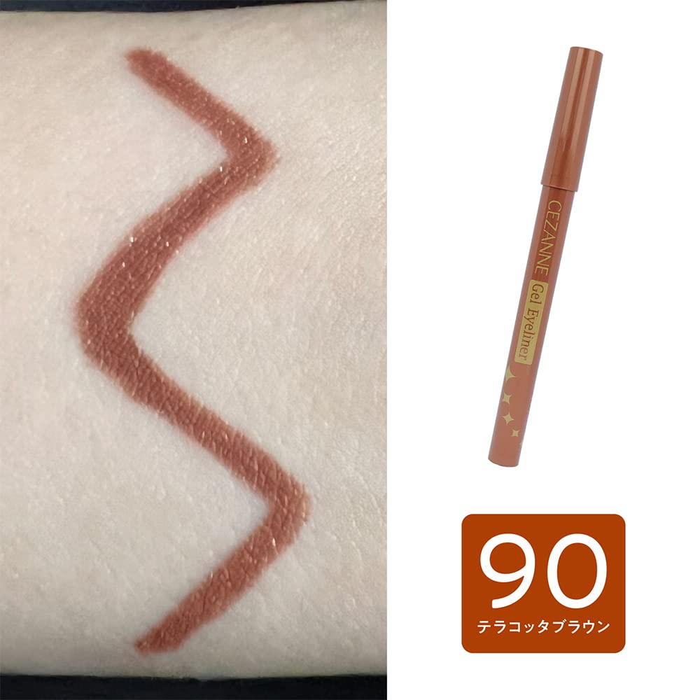 CEZANNE Delineador em Gel 90 Castanho Terracota 0.1g À Prova d'Água - Maquilhagem de Precisão de Longa Duração