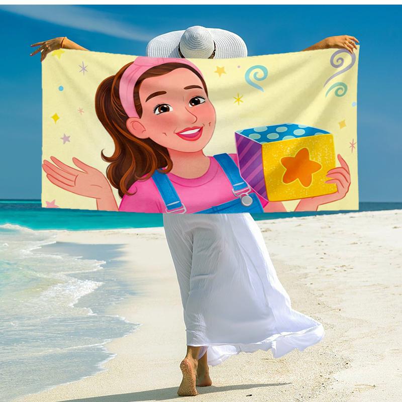 Ultra-Soft Beach Towel with Ms. Rachel Theme,Ideal for Pool - Camping, Diving - Perfect Travel Essential, Vibrant Beach Towel.