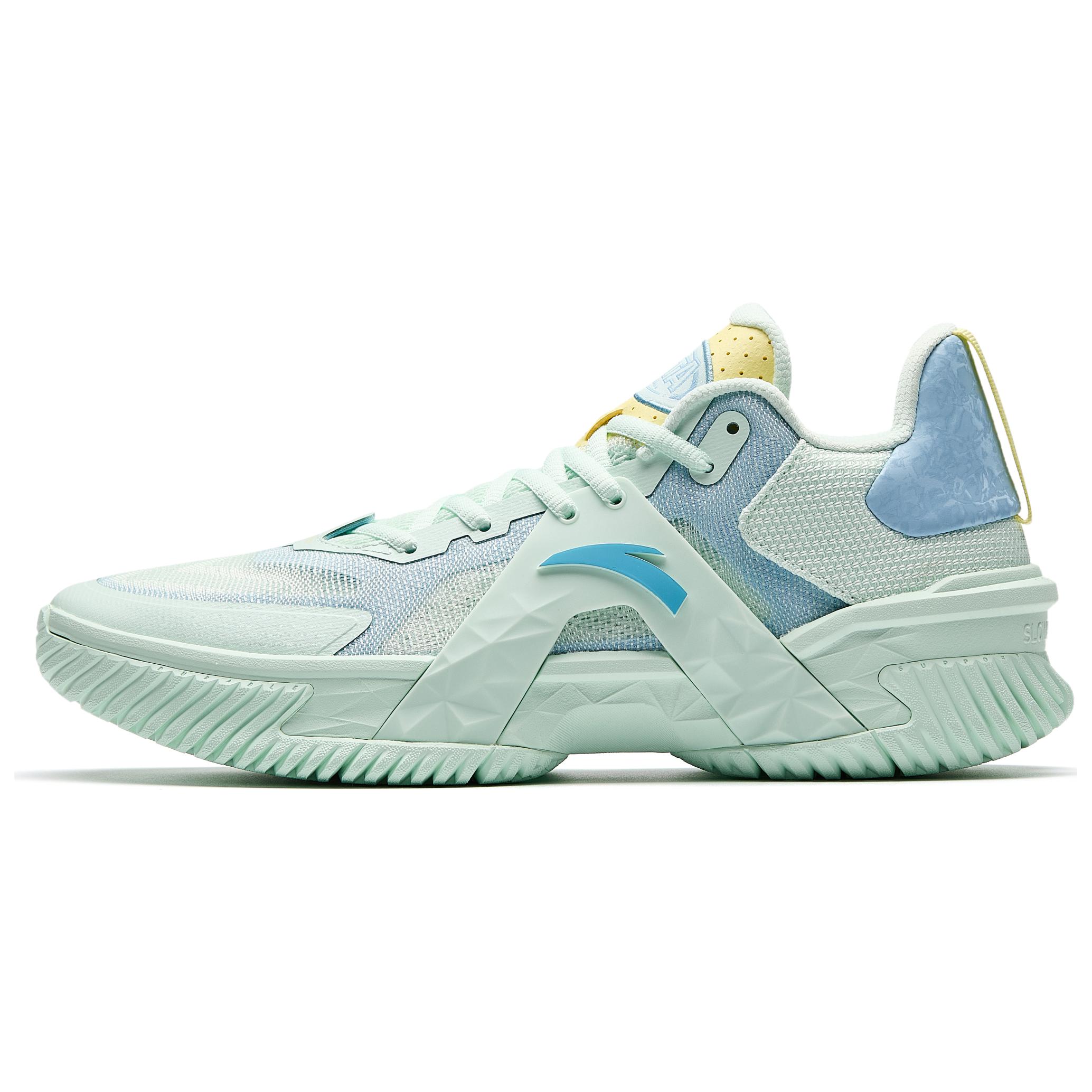 

New Anta Space 5 Anti-Slip And Wear-Resistant Anti-Rollover Low-Top Basketball Shoes Men s Blue Green 912521606Q-2 44