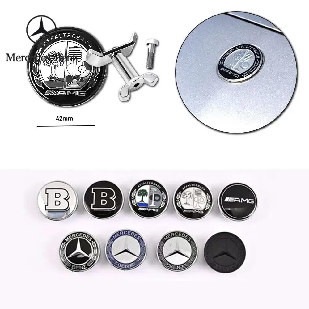 2025 Hot For Benz 42MM Car Front Hood Emblem Covers Auto Decoration Accessories For Mercedes Benz AMG A B C D M S R G Class GLK
