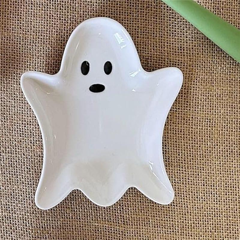 ABBP-For Halloween For Kitchen Counter Spoon Rest, White Cute Ghost Cooking Utensil Holder
