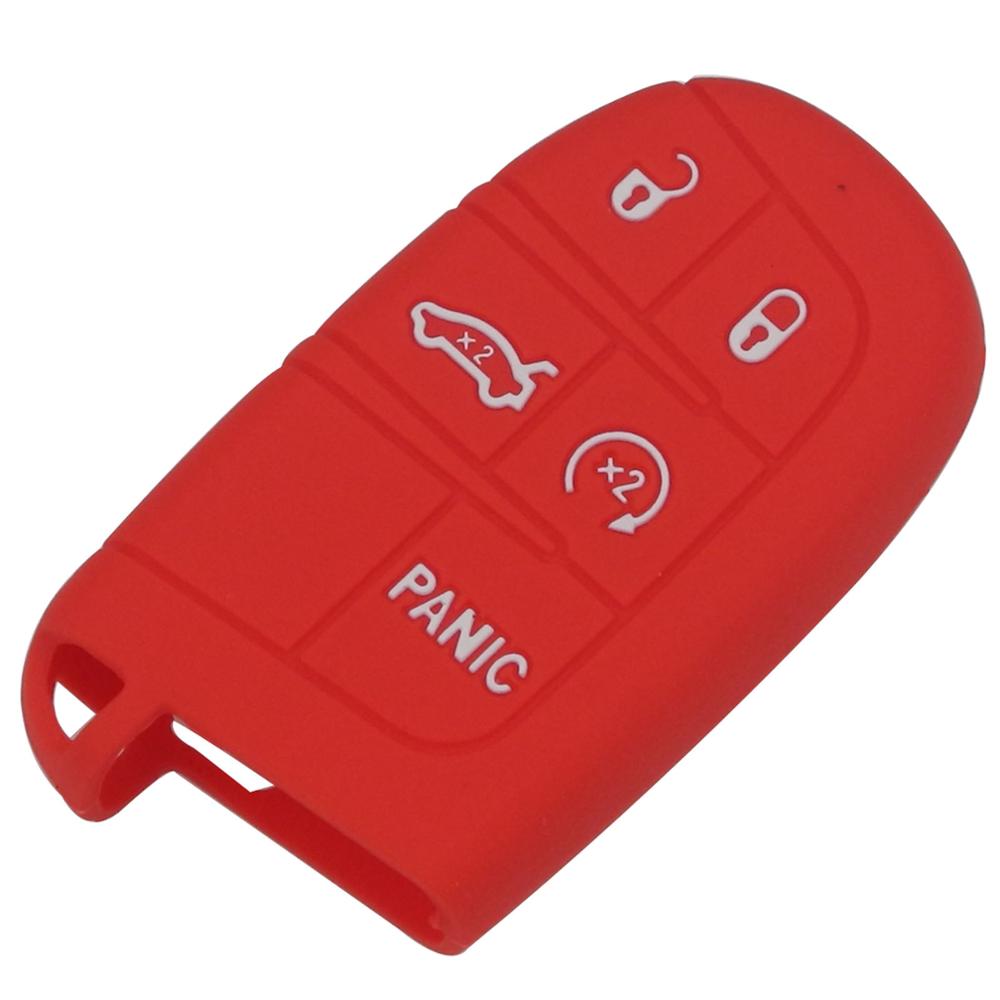 Jingyuqin Fernbedienung 5 Tasten Silikon Gummi Schlüsselanhänger Hülle Abdeckung Für Jeep Renegade Hartstahl 2016 Smart Schutz Zubehör Skin