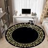 1pc Ornate Circle Chair Carpet for Office, Soft Comfortable Mat For Office, Living Room, Bedroom, Machine Washable Carpet yy251112126