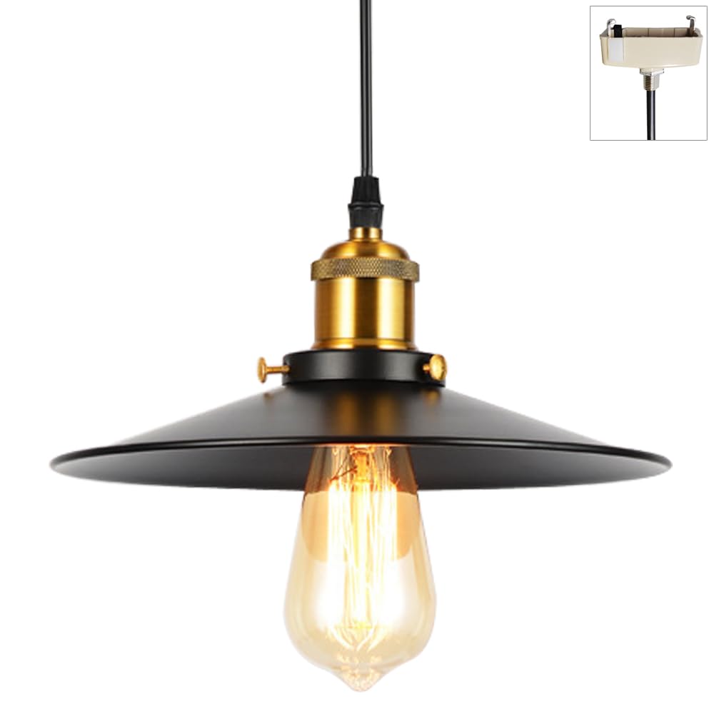 

Ретро Подвесной Светильник, Подвесная Потолочная Лампа, Скандинавский Современный Индустриальный Стиль, Патрон E26, Лампочка Продается Отдельно, Сталь, Обеденный Стол (Потолочное крепление на крюке,