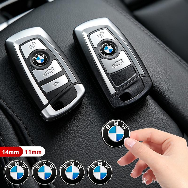 BBKQ7 11/14mm Car Styling Remote Key Emblem Sticker For BMW E46 E39 E90 E60 E36 F30 F10 E34 E30 F20 E92 M3 M4 M5 X5 X6 Accessories