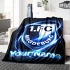 1pc 1.FC Magdeburg Blanket with Custom Name, Gift, for Men and Women, Soft Blanket, Good for Sofa Bed Couch Travel, Lightweight Flannel Blanket