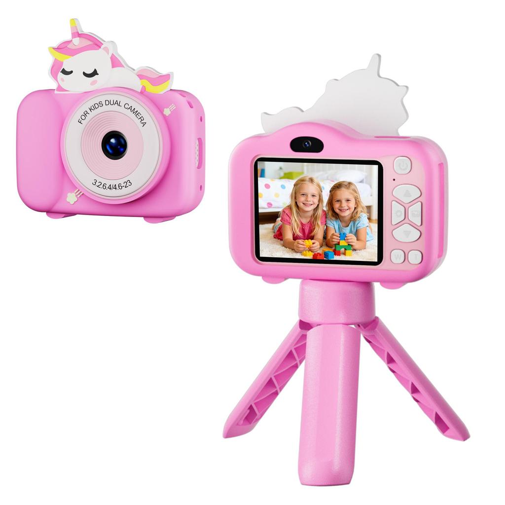 New Anti-Shake Children's Dual Camera with Stand - HD Beauty Mode, Perfect Baby Gift