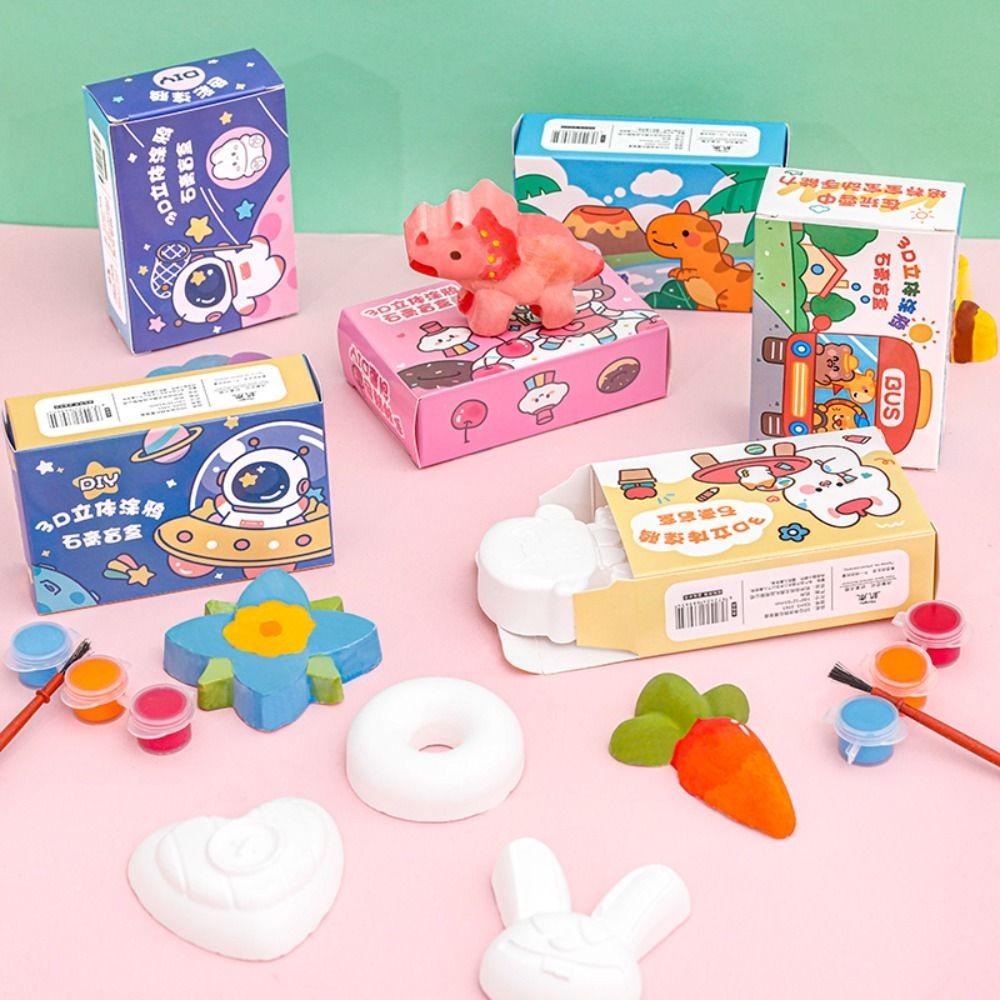 Animal Children Coloring Activity Toy Flower DIY Paint Figurines Color Filling Toy  Gifts