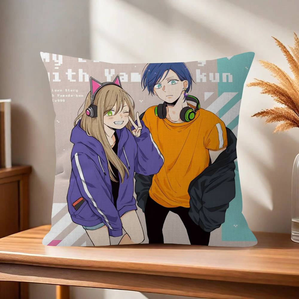 Anime My Love Story With Yamadakun At Lv Personalized Picture Text Home Decorative Pillows Household Gifts Xcm