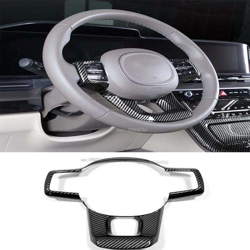 RHD LHD For Kia Sorento MQ4 - Rearview mirror cover trim door handle sticker Steering Wheel Panel Cover Trim styling