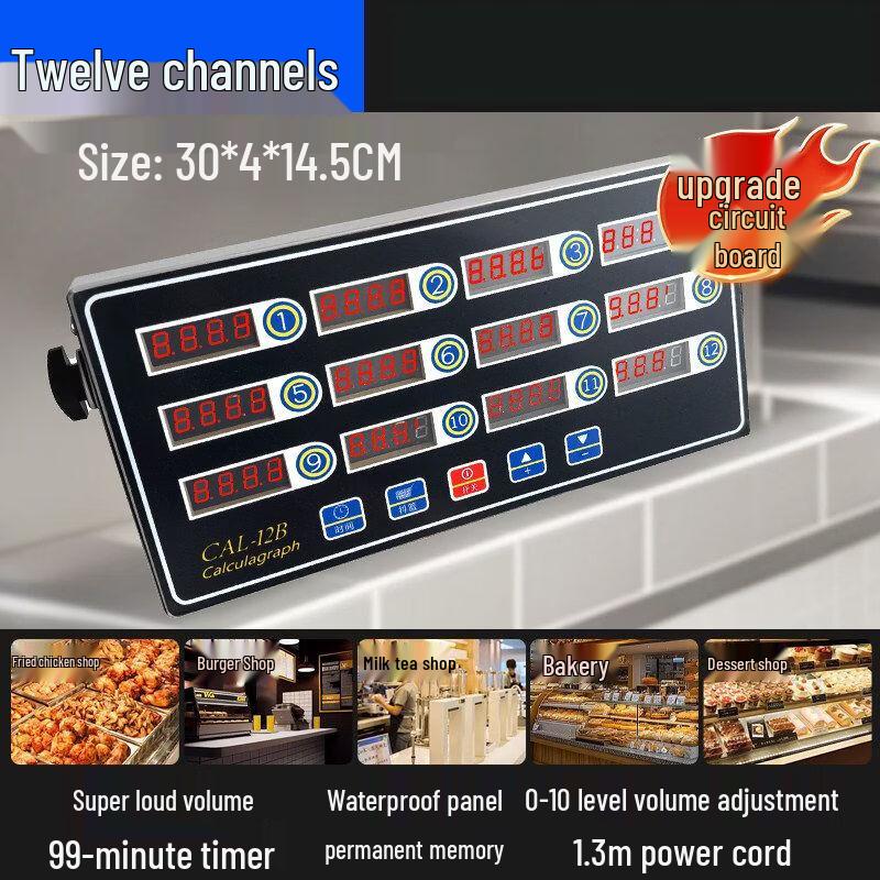 Commercial Multi-Channel Kitchen Timer