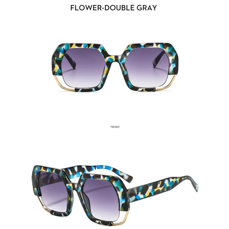 Women's sunglasses, men's and women's fashion square sunglasses, thick frame sunglasses