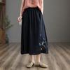 Half-body Skirt Women's Summer Casual Versatile Elastic Women's Skirt Loose Comfortable Large Size Pleated Skirt