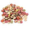 Flower Buttons Retro Rich   Vivid Colors   Wood Wide Application Craft Buttons for Clothing Bag